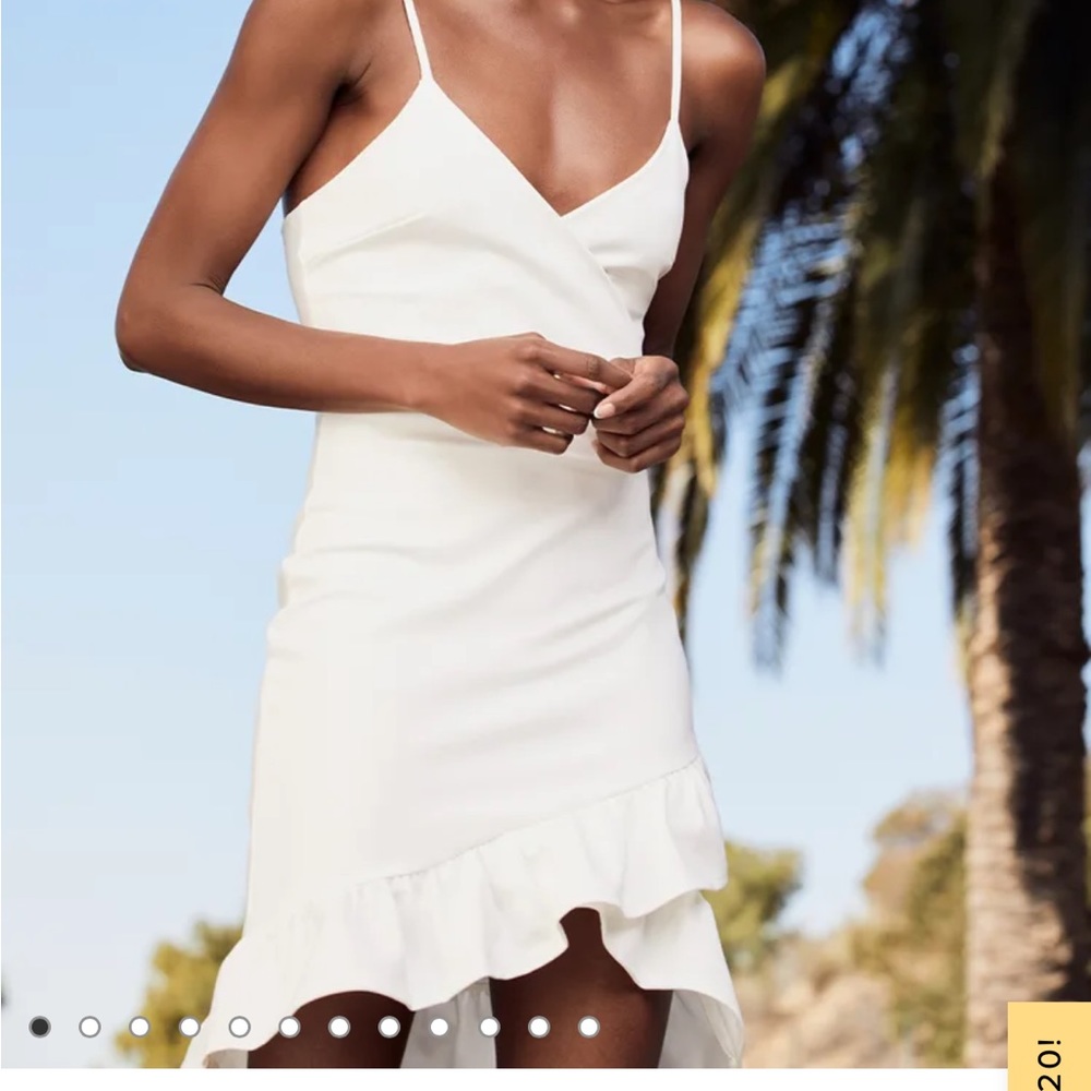 Lulu’s sealed with a kiss white bodycon dress